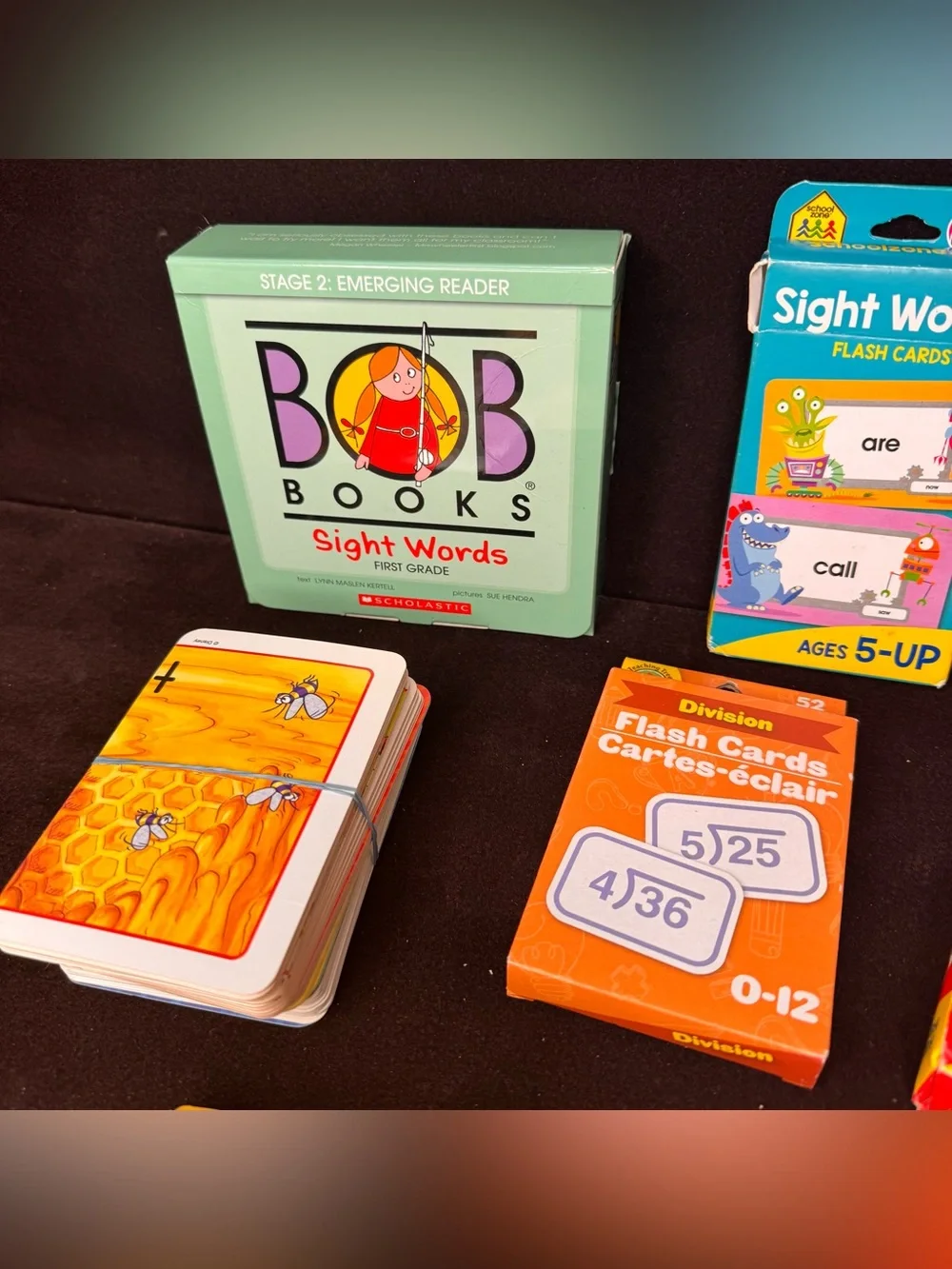 Big Preschool & Kindergarten Learning Lot: BOB Books Sight Words & Flash Cards